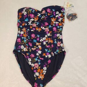 Tahiti Womens Floral Twist One Piece NWT